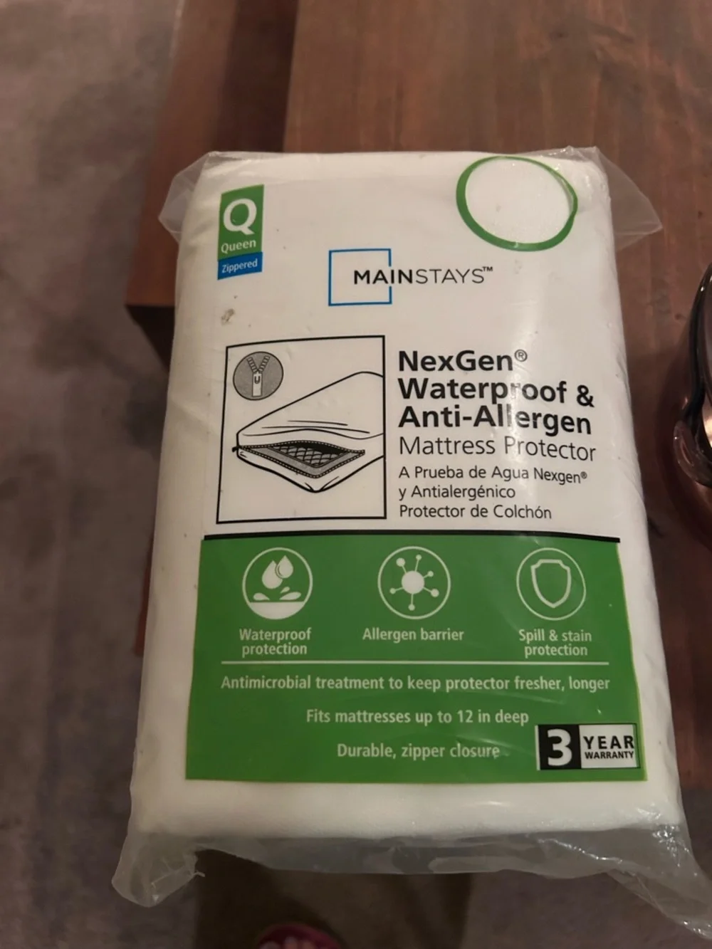 Mainstays White Queen NexGen Waterproof & Anti-Allergen Mattress Protector